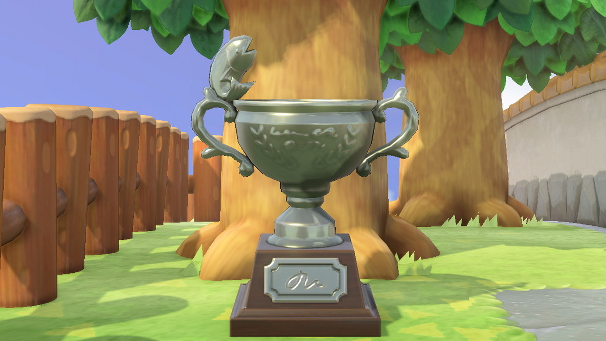 あつまれどうぶつの森 釣り大会 ぎんのサカナトロフィーの画像