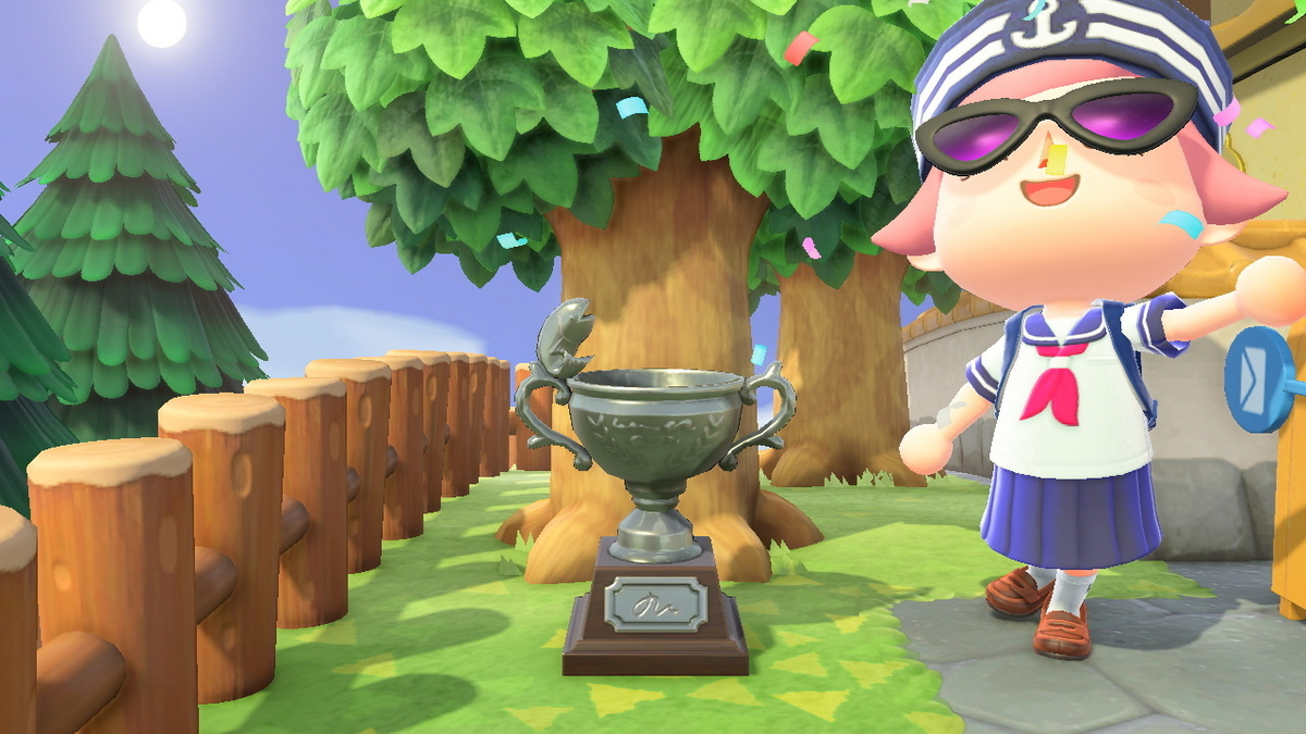 あつまれどうぶつの森 釣り大会 ぎんのサカナトロフィーの画像