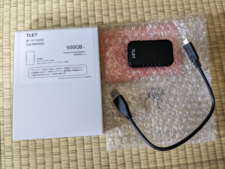 東芝 TLET ポータブルSSD500GB】 外付けSSDを買いました！ - ぬ