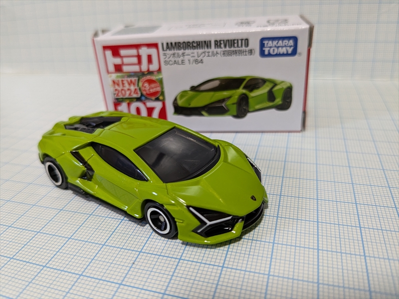 トミカ 107 ランボルギーニ レヴエルト　初回特別仕様　1カートン(36個) タカラトミー トミカ No.107 ランボルギーニ レヴエルト(初回