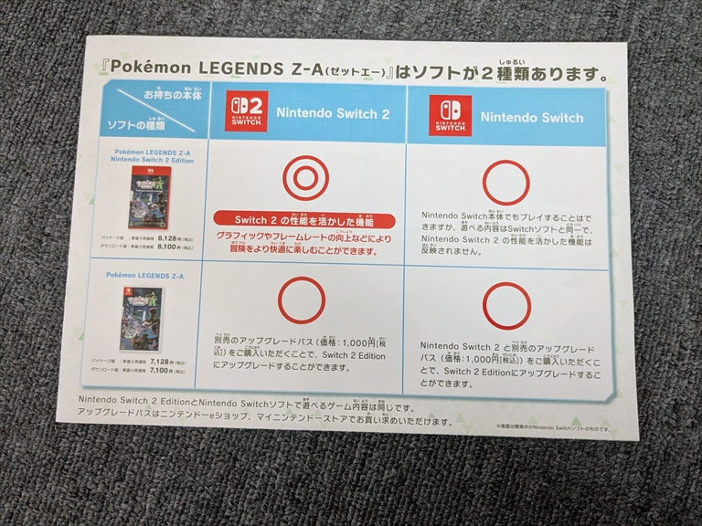 任天堂Switch2 Pokémon LEGENDS Z-A ポケセン特典付 Nintendo Switch 2