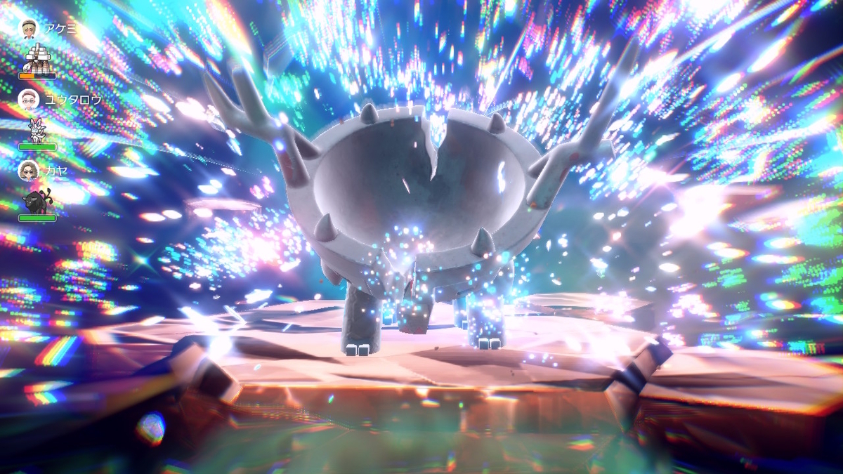 ポケモンsv テラレイドバトル 色違いのディンルーは、エナジーボールで楽勝！の画像