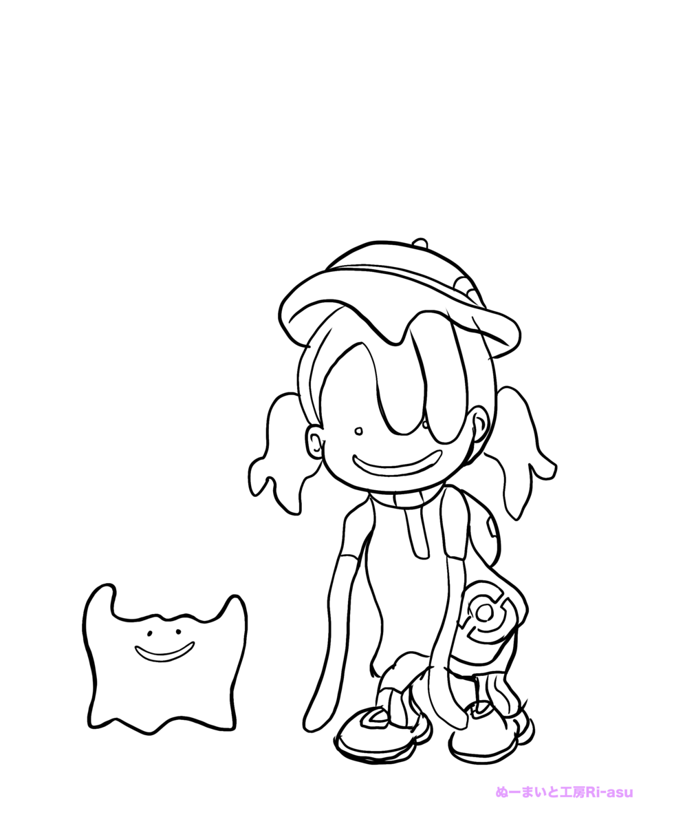 おえかき工房!色んなキャラクター編 24ページ ぽこ あ ポケモンの主人公をお絵描きしてみました!の画像