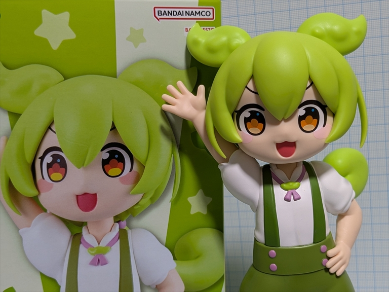 （レビュー）ずんだもん フィギュア 坂本アヒルver.『東北ずん子・ずんだもんプロジェクト』バンプレストの画像