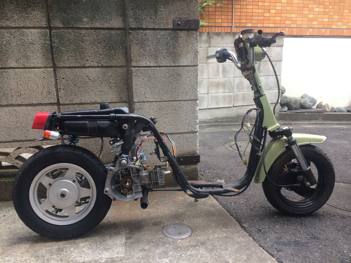 自作自転車バイクパッソルエンジン