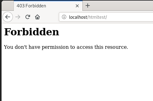 localhostだとForbidden