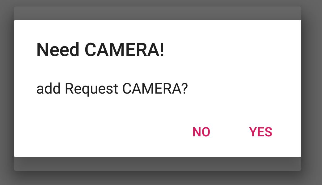 なんでCAMERAから?というのはあるがここでYES