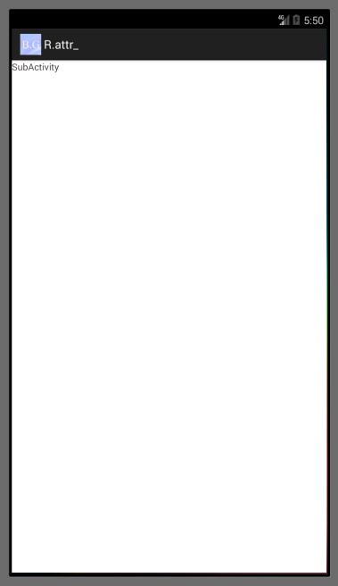 SubActivityはlogo1.svgのはずだが、表示されずにapplicationのicon1になっている。