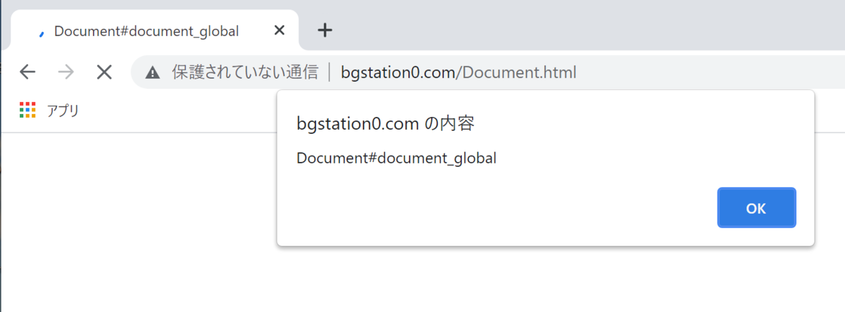 document.titleはこのHTMLのタイトルなのでDocument#document_global。