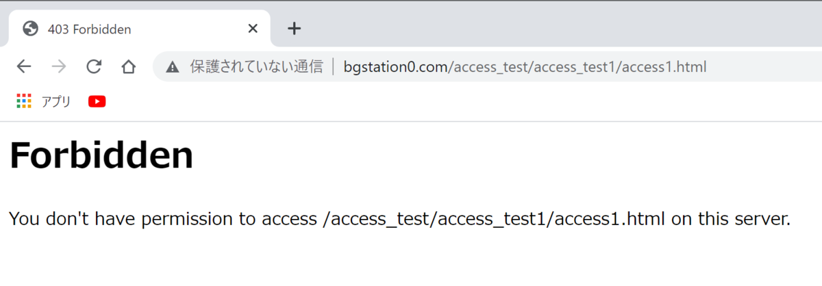 当然Forbiddenになっている