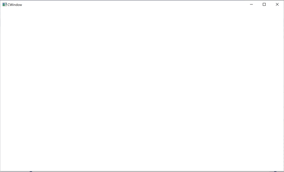 見た目は変わらないが、これでCWindowを継承したウィンドウを作れる。