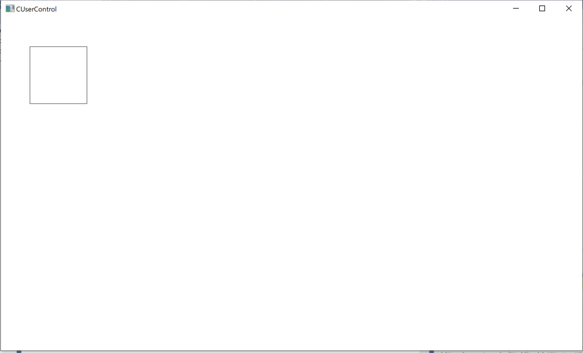 この黒枠の矩形がCUserControl