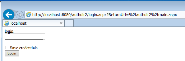 login.aspxに戻される