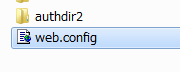 web.configとauthdir2のペアに戻した。