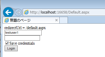 リダイレクトURLは/Default.aspx