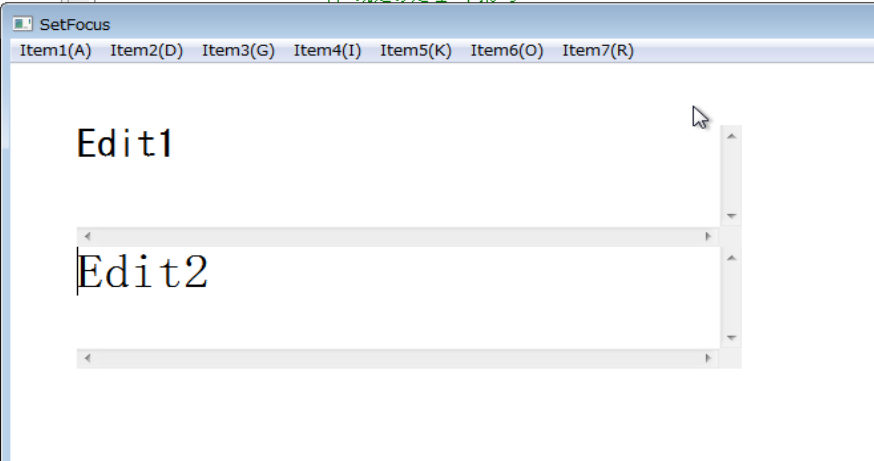 下の&quot;Edit2&quot;にキャレット来てるので、フォーカスも来てる。