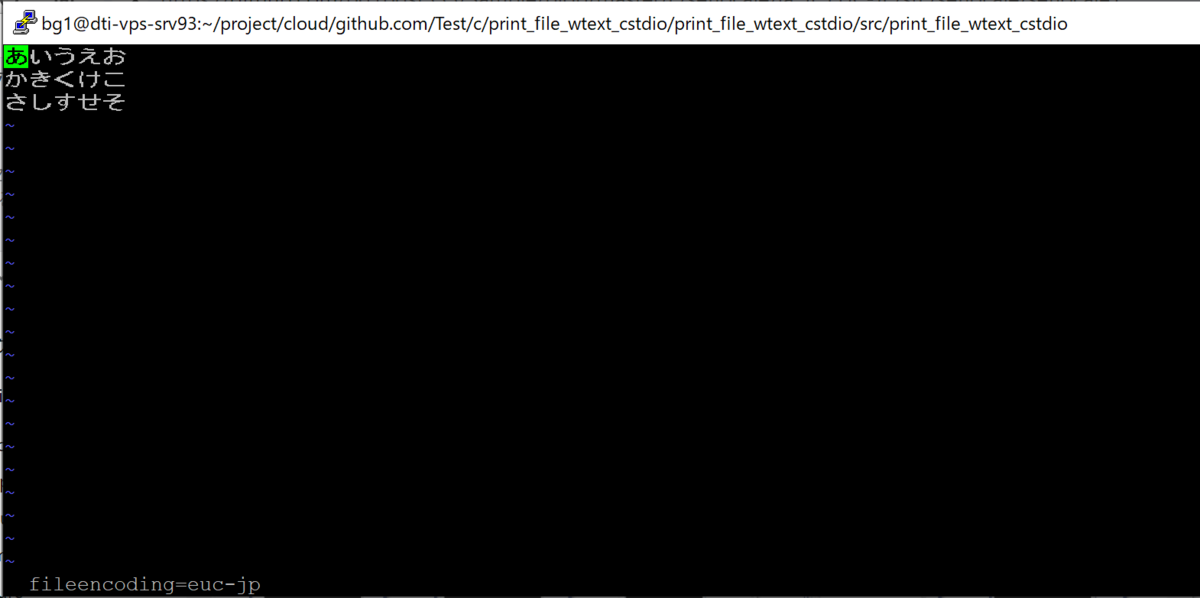 EUC-JPで書き込まれてる。