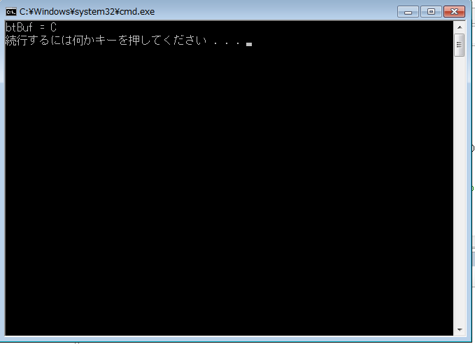 2バイト先なのでC。