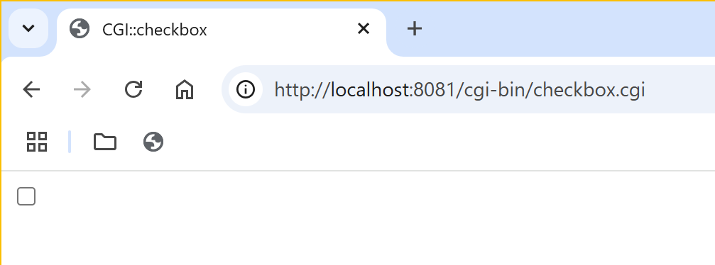 チェックボックスだけ表示される。
