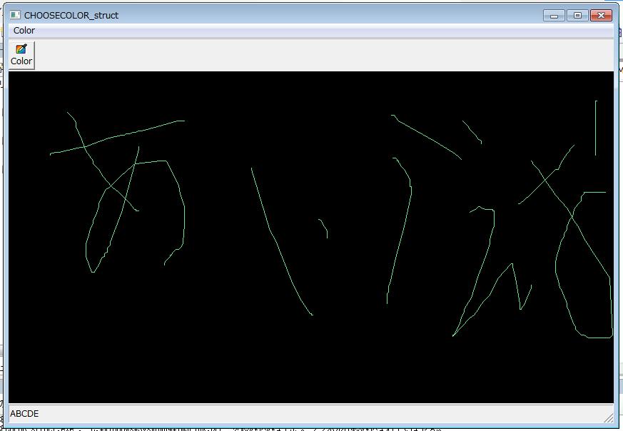 選択した色でフリーハンドラインを描けるようにした。