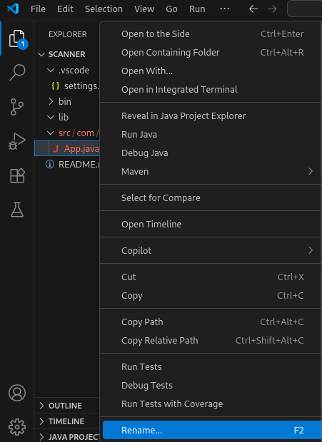 App.javaもRename