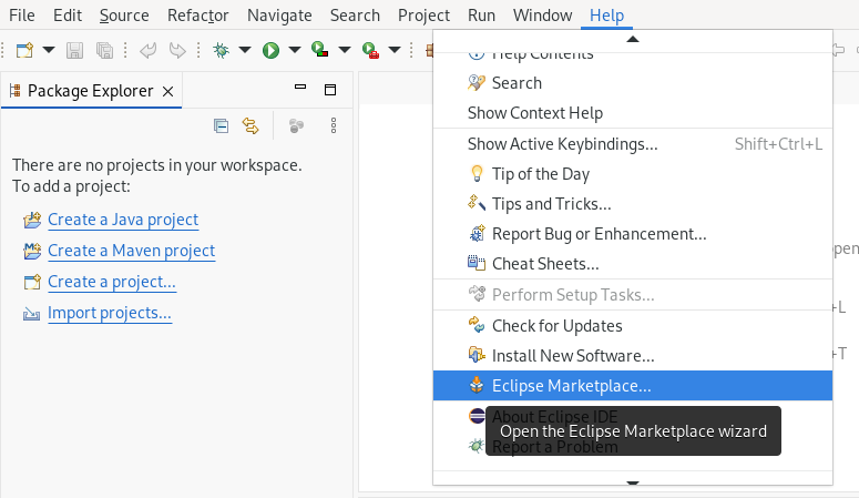 Eclipse Market Placeから