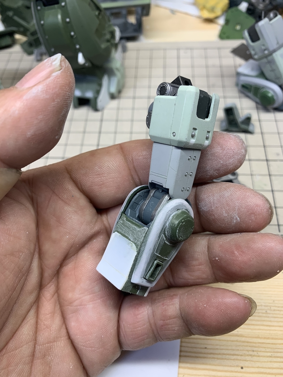 バンダイ 1 スコープドッグターボカスタム サンサ戦グレゴルー機 製作記 腕部 わっとの模型と趣味の日々
