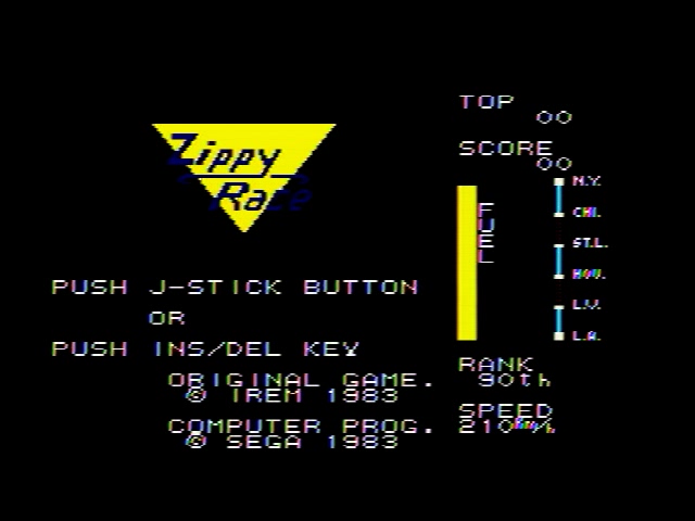 未使用　SEGA マイカード　ジッピーレース ジッピーレース(マイカード)｜SG-1000 (SG)｜セガ｜レトロゲームから