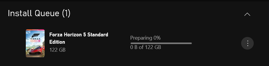 Xbox Game Pass ダウンロード準備中でフリーズする画面