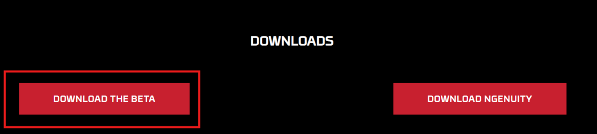 NGENUITY Beta ダウンロードボタン