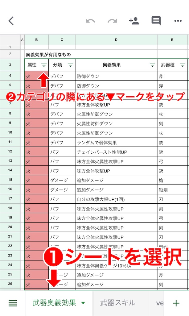 00万編成用武器検索スプシ Ver 1 00 作りました バロンノート