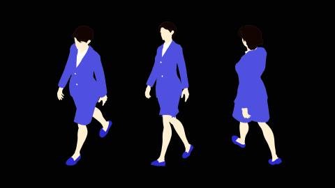 Walkp 個別「WalkP_W-JfA イラスト 人 シルエット」の写真、画像 - ブルーバックイメージ