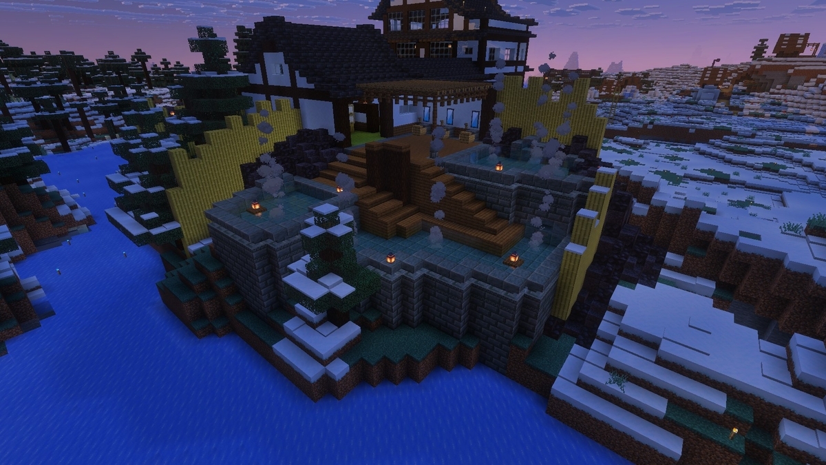 Minecraft】温泉旅館建築最終章！癒し空間をお届け【プレイ日記#14】 - Lycorisのゲーム部屋