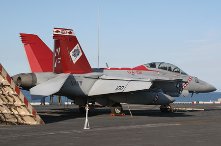 VFA-102の第５空母航空団司令官機(NF100/Bu.No.165894)