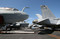 キティホーク後甲板に並ぶF/A-18とEA-6B