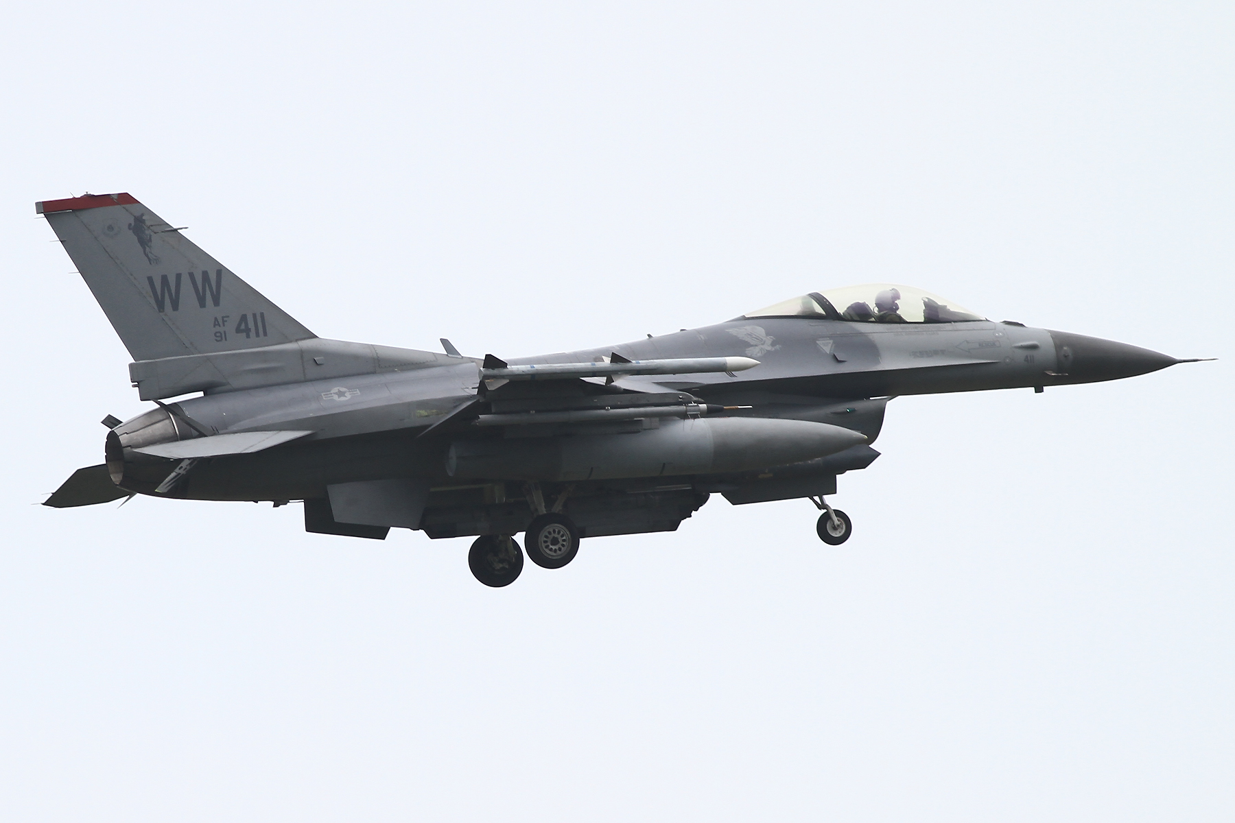 2015年７月20日　三沢に着陸する35FWのF-16C(91-0411)