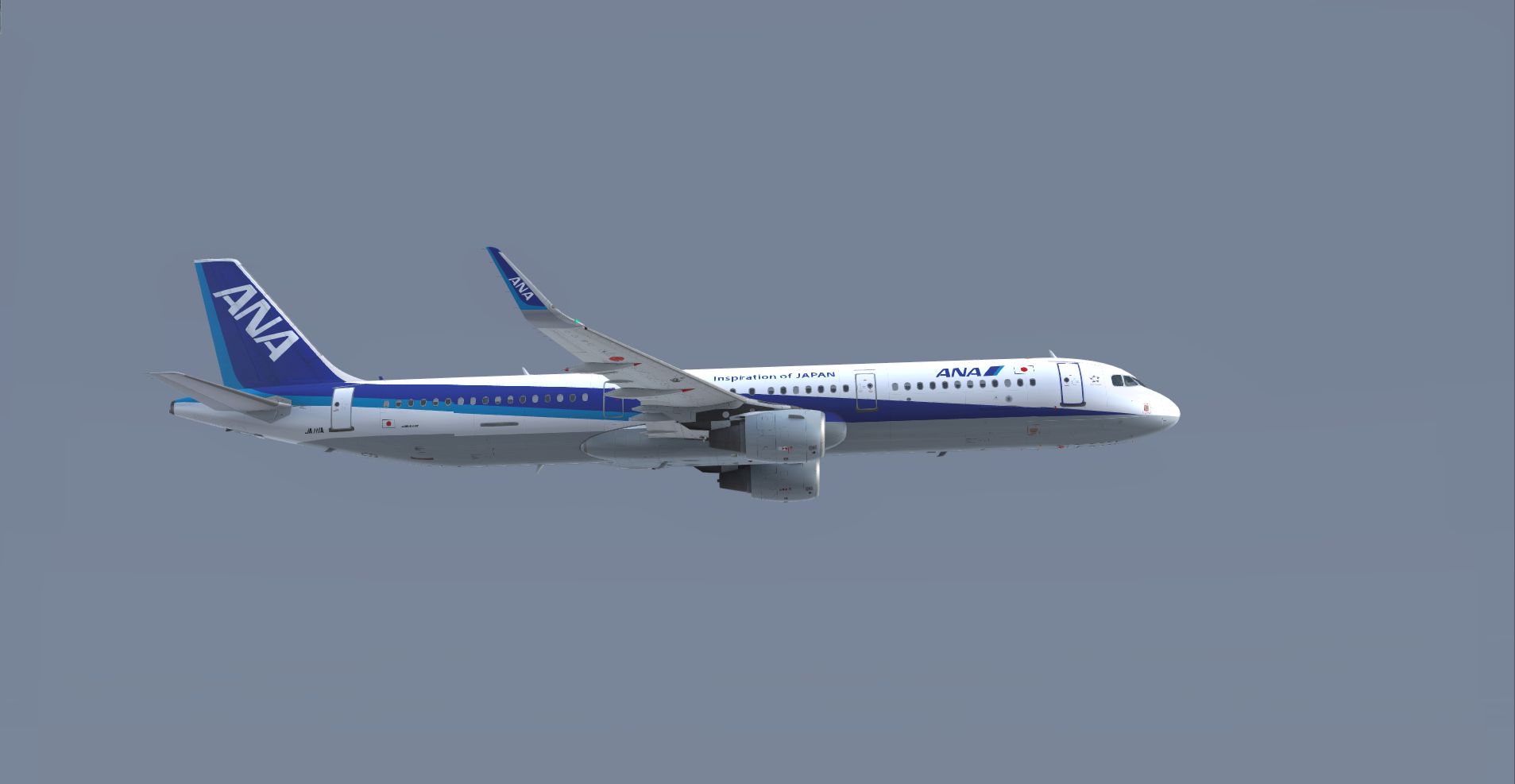 FSX リペイント AIRBUS A321 ANA_JA111A色塗り中 - Prepar3DV4