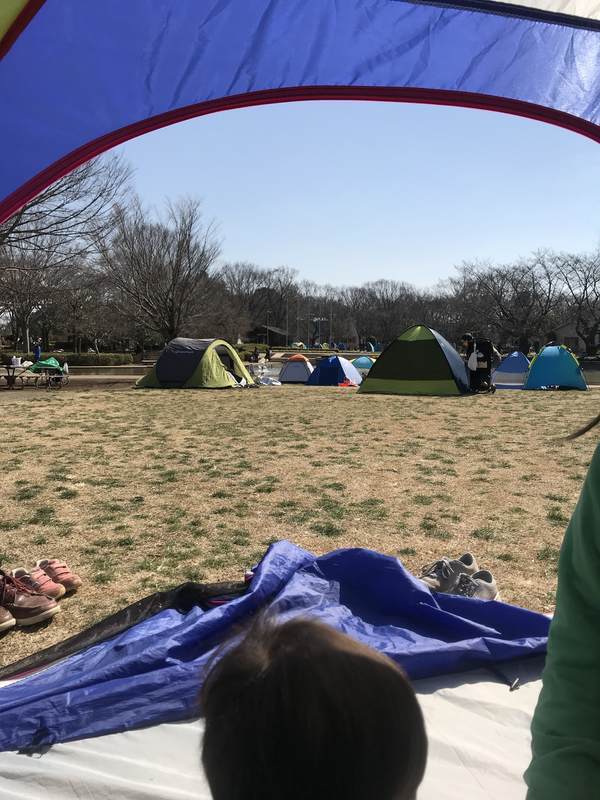 船橋アンデルセン公園　テントからの風景