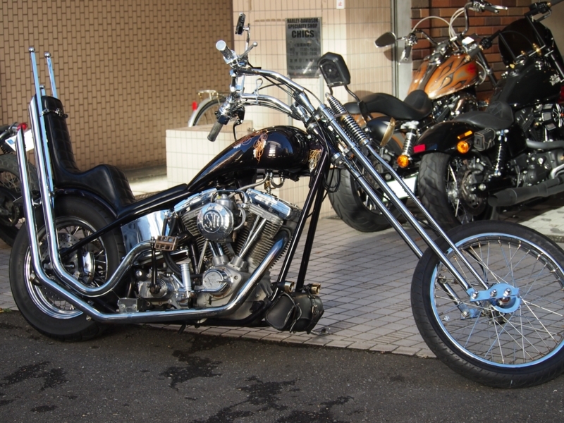Long fork chopper Custom gas tank paint CHICS blog