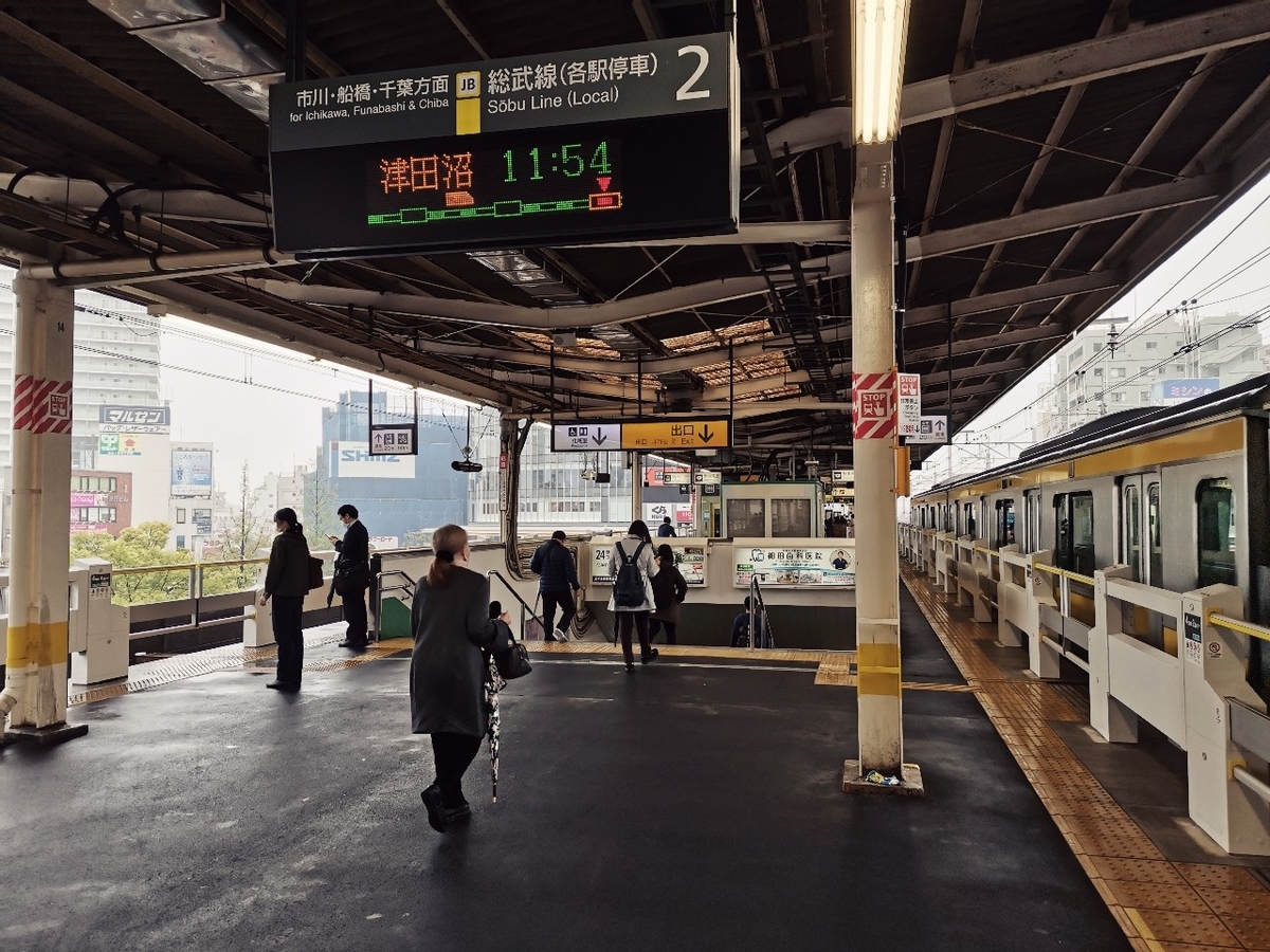 JR小岩駅のホーム