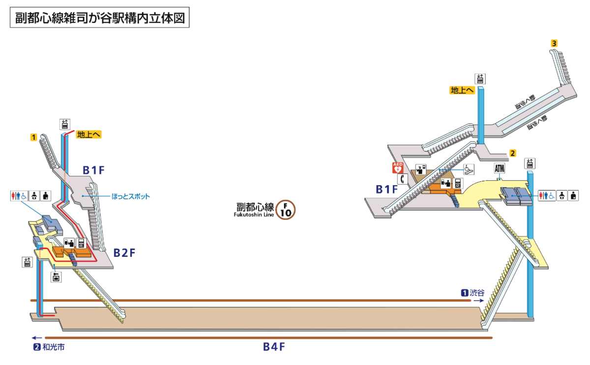雑司が谷駅の構内図