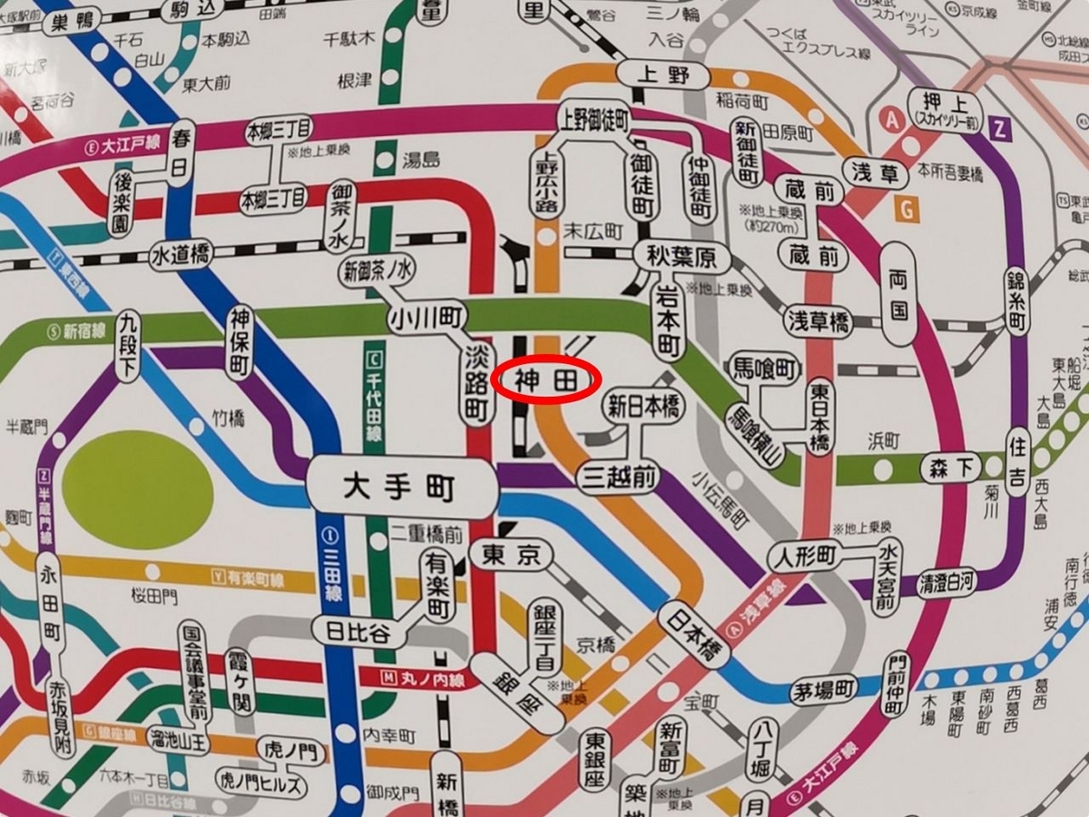 神田路線 – 神田 構内図 – TPWCKV