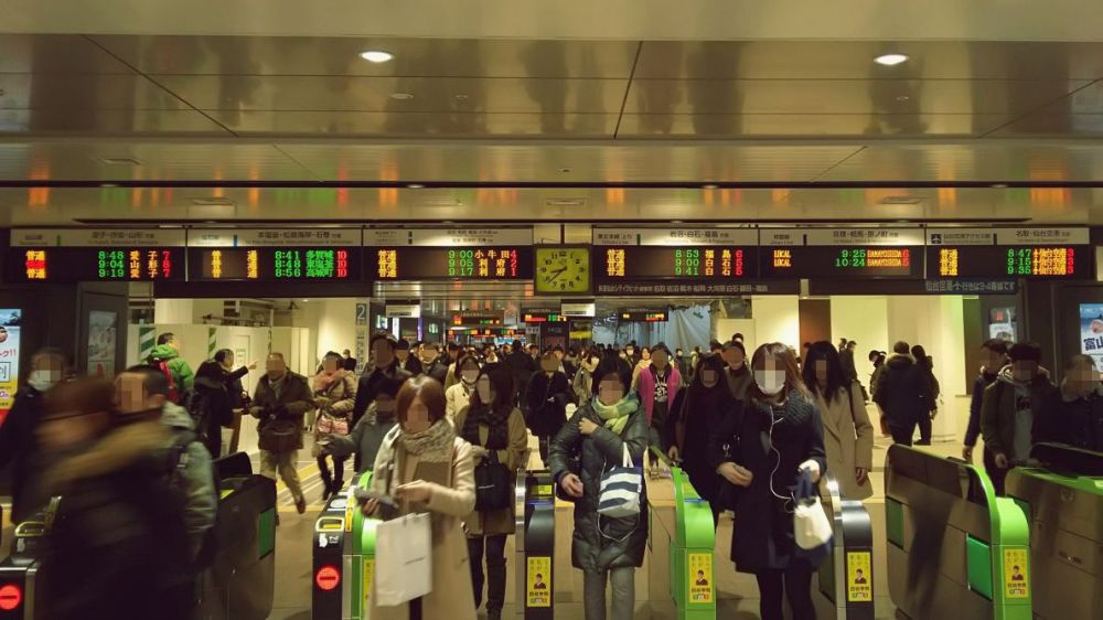 仙台駅構内の改札口