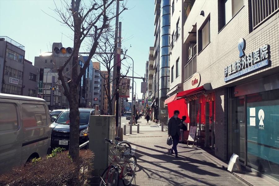 森下駅 A7出口の前で撮影した風景