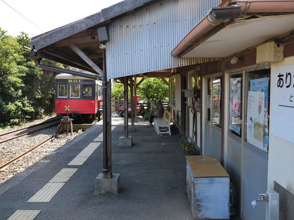 外川駅のホームの風景