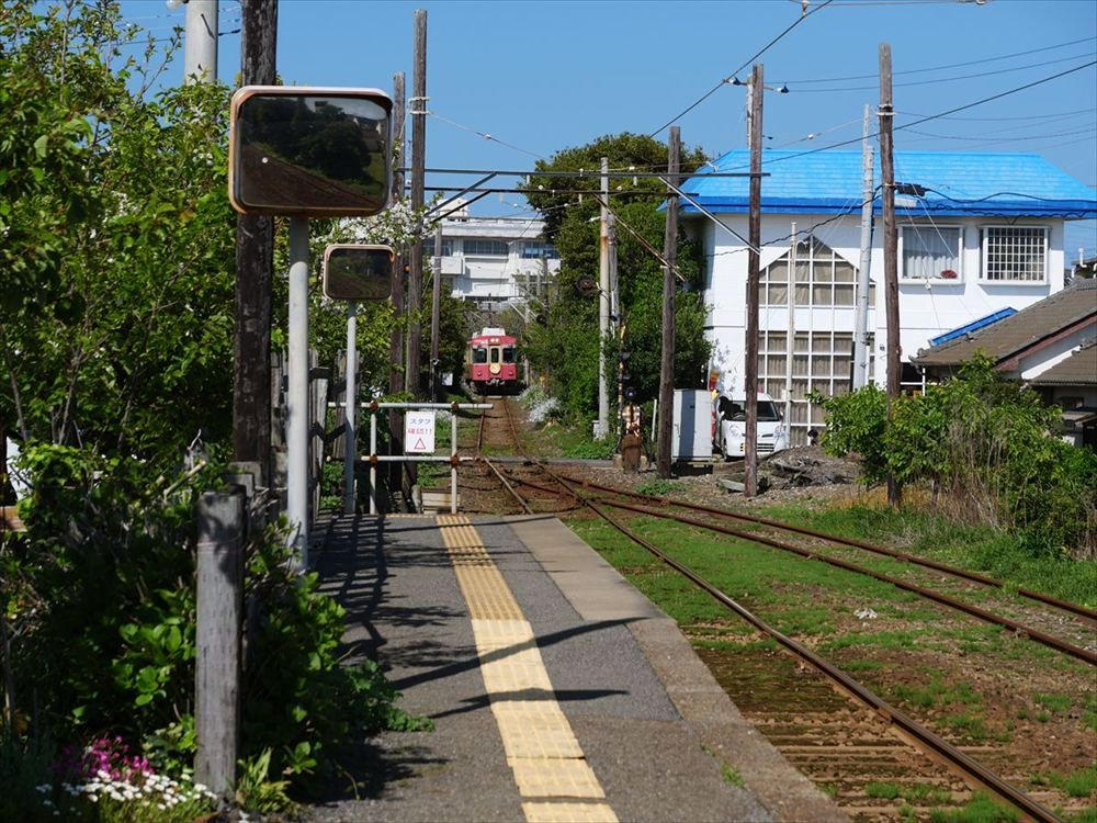 外川駅のホームの風景