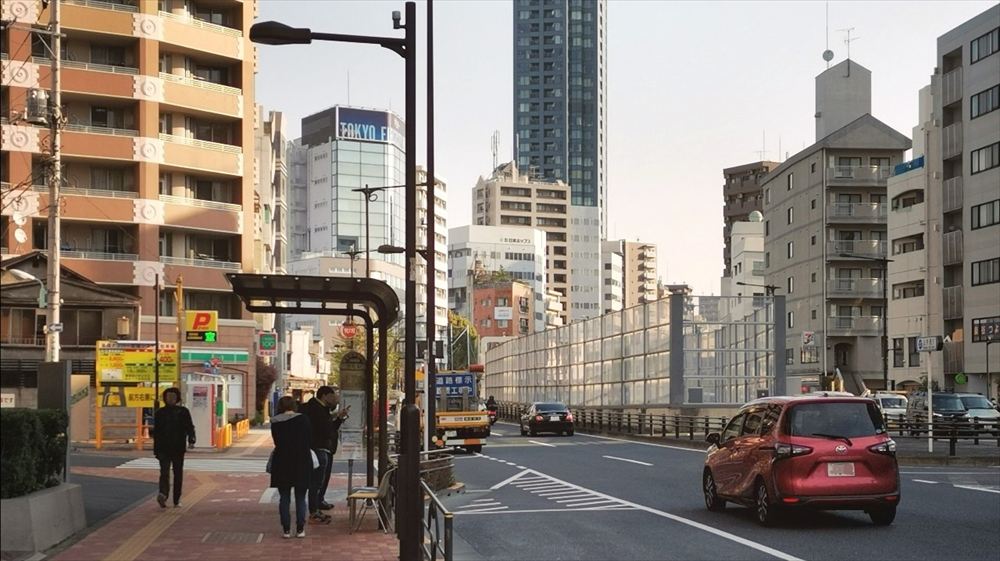 要町駅近くのバス停（高島平方面行）