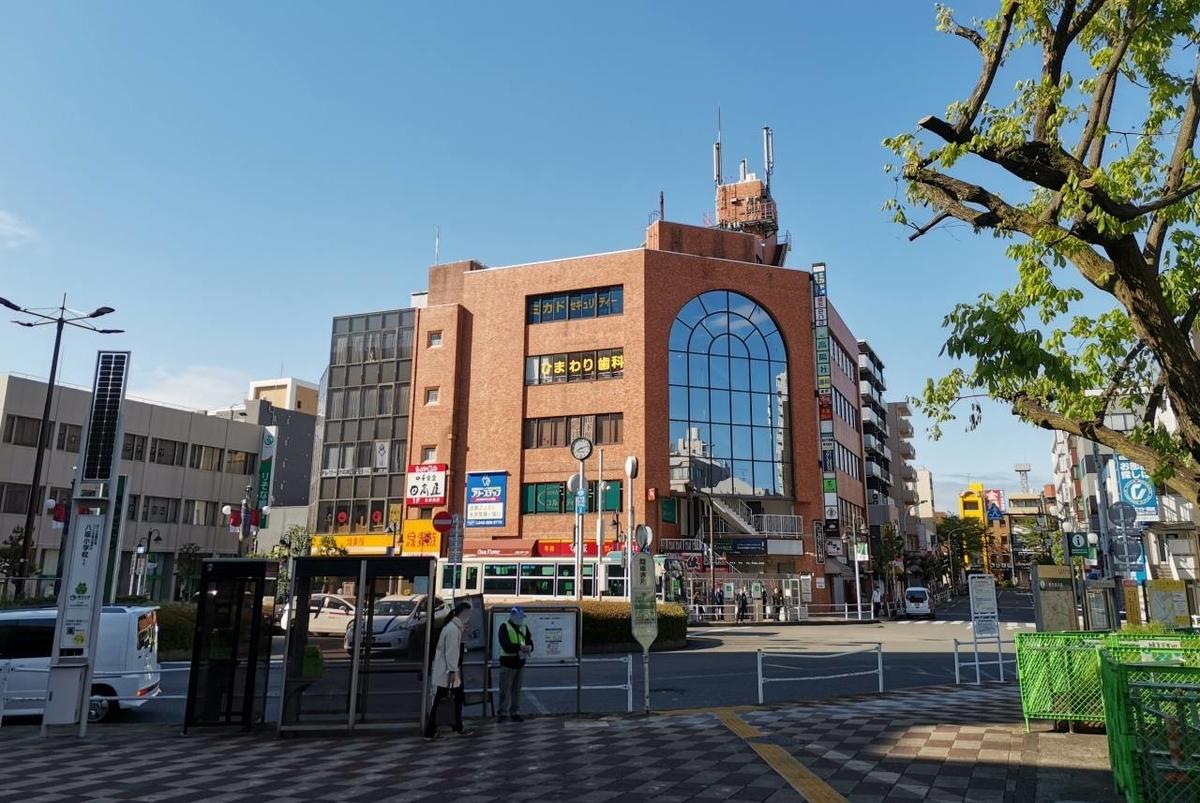 久米川駅の南口の駅前の風景