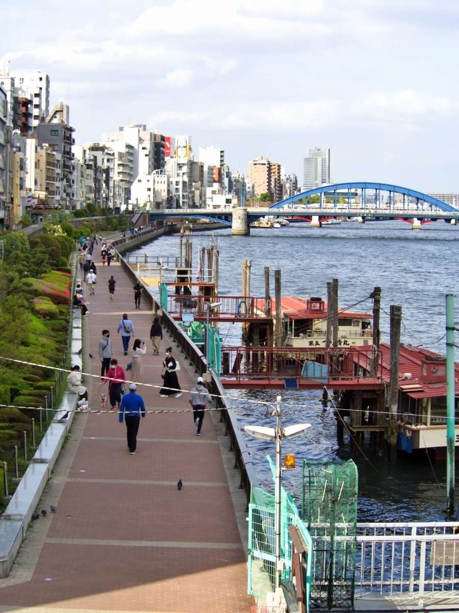 蔵前駅（都営大江戸線）近くの厩橋で撮影した風景