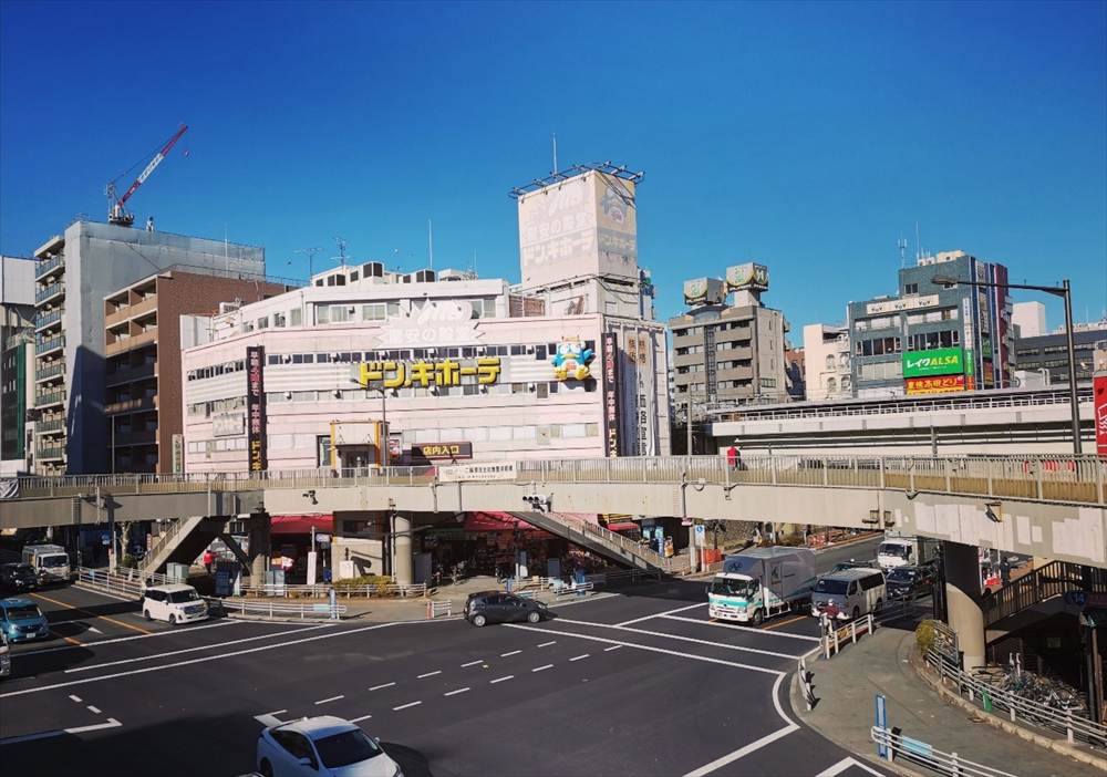 亀戸駅南側の歩道橋